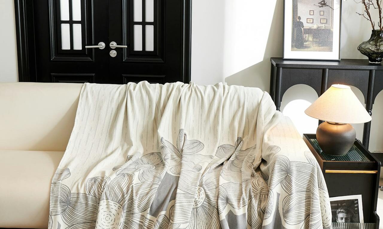 narzuta w salonie